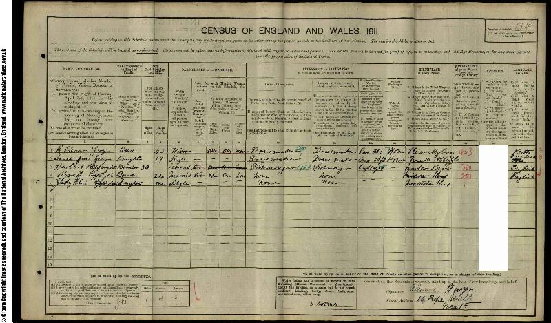 Rippington (Herbert) 1911 Census